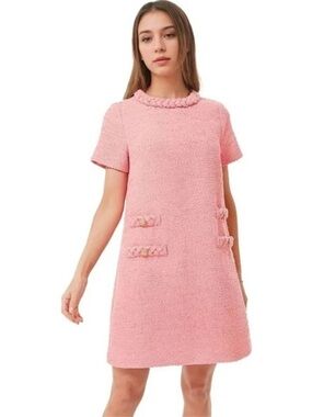 Tuckernuck Tweed Jackie Dress Light Pink Size XL NWT New